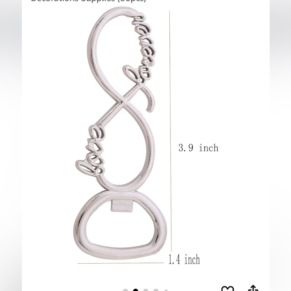 Amazon Silver Bottle Opener with Script Design - Picture 7 of 14